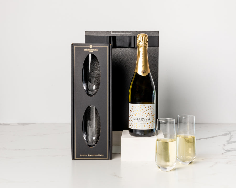 Amarysso with Champagne Flutes Hamper