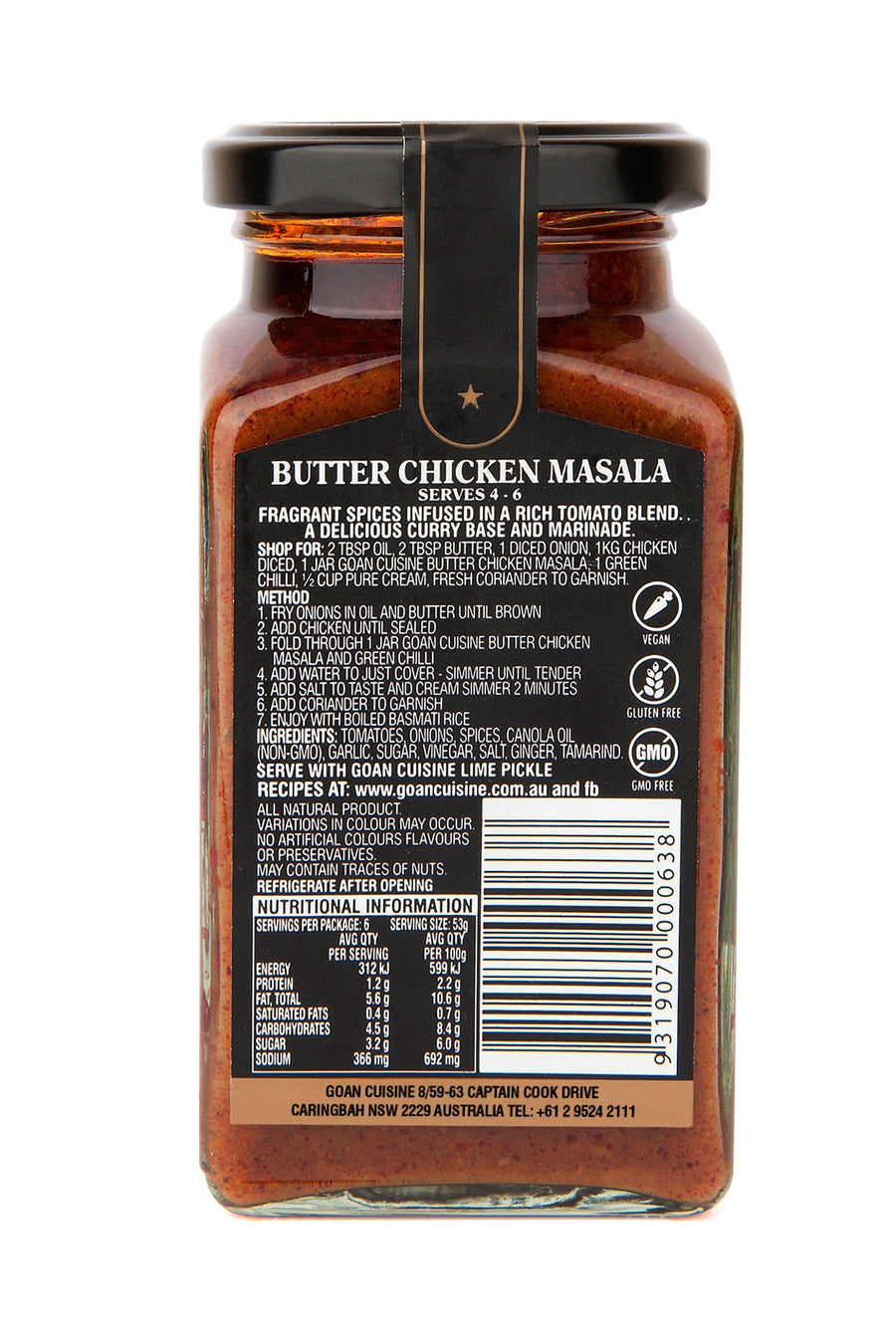Goan Cuisine Goan Cuisine Brand Butter Chicken Masala 320g