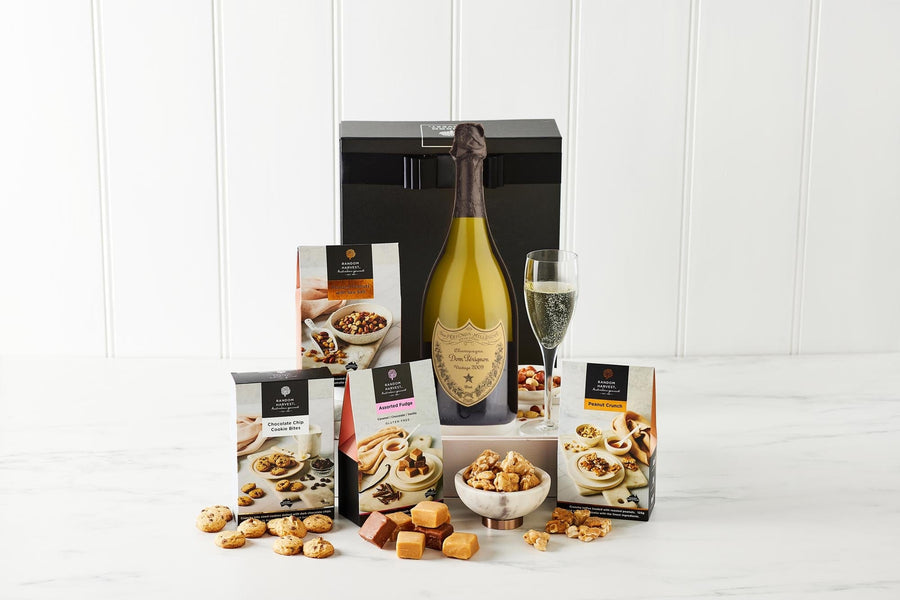 Dom Perignon With Treats By Random Harvest Hampers