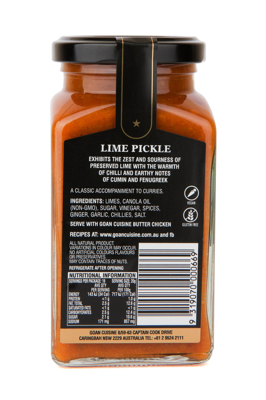 Goan Cuisine Goan Cuisine Brand Lime Pickle 320g