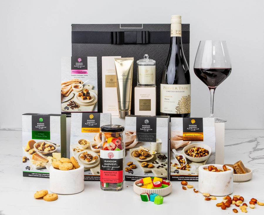 Random Harvest Peppertree Wine Marseille Memoir Glasshouse & Red Wine Hamper