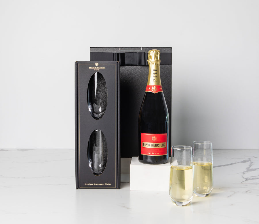 Random Harvest Piper Heidsieck Piper Heidsieck with Champagne Flutes Hamper