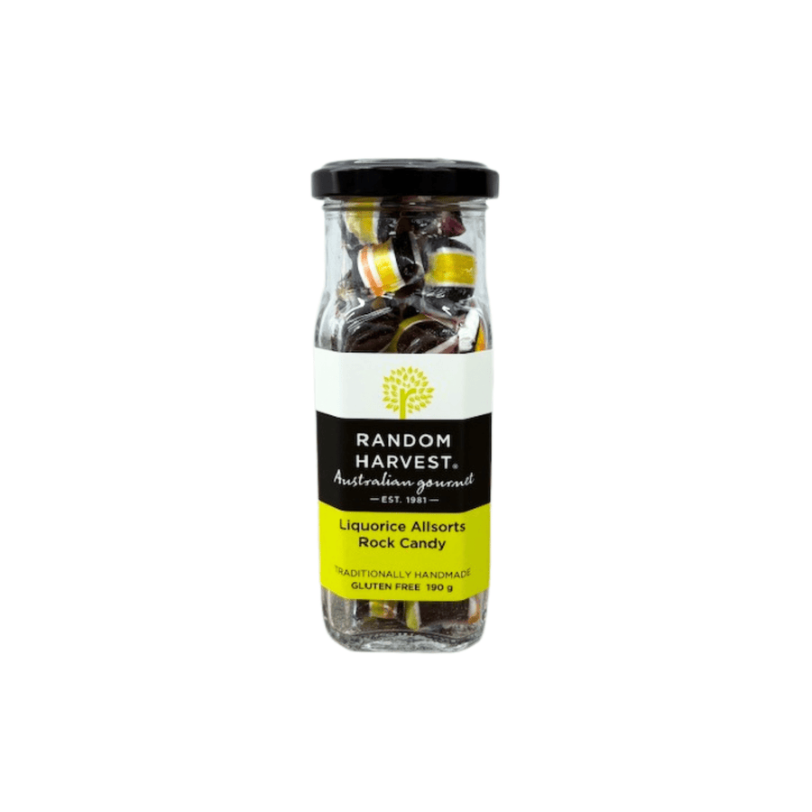 Random Harvest Rock Candy Liquorice Allsorts Rock Candy 190g