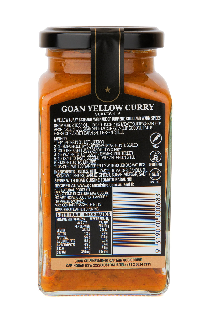 Goan Cuisine Goan Cuisine Brand Goan Yellow Curry 320g