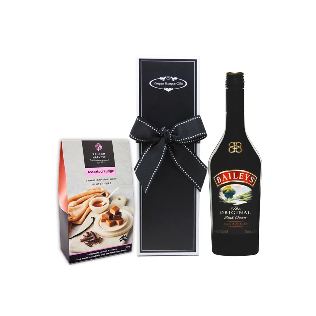 Random Harvest Whisky Baileys Irish Cream and Handmade Fudge Hamper