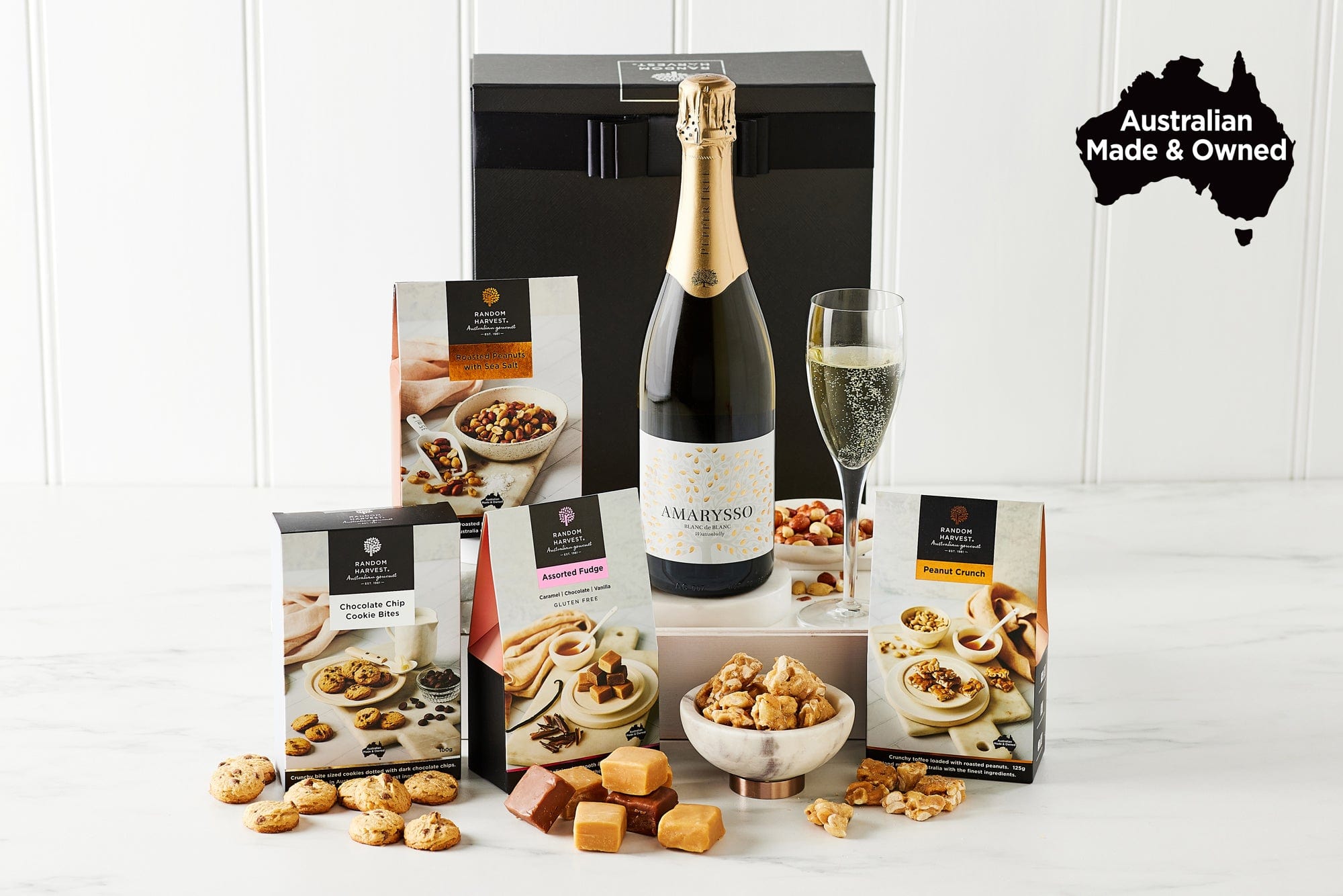 Sparkling Wine With Treats Hamper | Random Harvest Gourmet