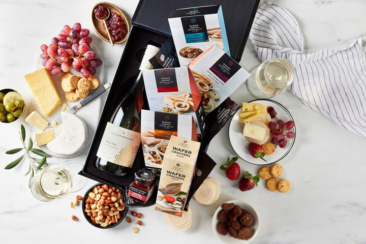 Random Harvest Wine Hamper White Wine with Nibbles Gourmet Hamper