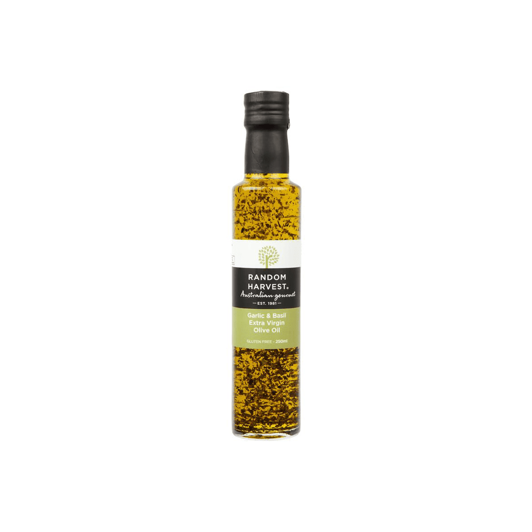 Garlic Basil Extra Virgin Olive Oil Australian Made Random